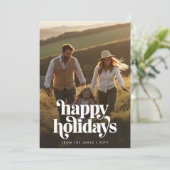 Prettige feestdagen Retro = Verticale kerstfoto Feestdagenkaart (Staand voorkant)