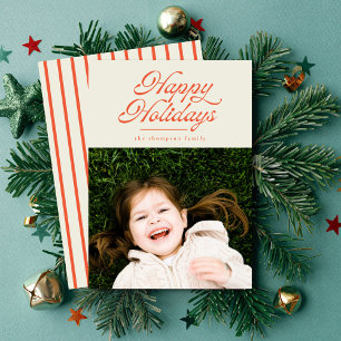 Prettige feestdagen RETRO Vintage Kerstkaart