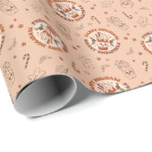 Prettige feestdagen Retro? Vrolijk kerstkoek Cadeaupapier (Rol Hoek)