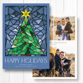 Prettige feestdagen Retrofoto © Dusty Blue Feestdagenkaart