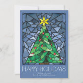 Prettige feestdagen Retrofoto © Dusty Blue Feestdagenkaart (Voorkant)