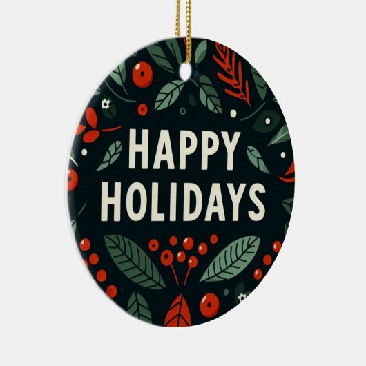 Prettige feestdagen Rigged Tree Joke Keramisch Ornament (Rechts)