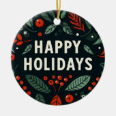 Prettige feestdagen Rigged Tree Joke Keramisch Ornament (Voorkant)