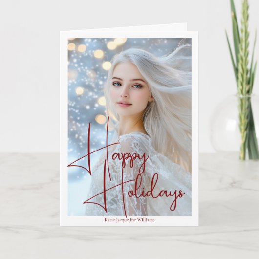 Prettige feestdagen Rode Autograph Celebrity Photo (Voorkant)