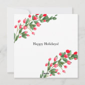 Prettige feestdagen Rode bessen Feestdagenkaart (Achterkant)