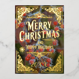 Prettige feestdagen Rode bessen Vrolijk kerstfeest