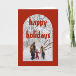 Prettige feestdagen rode boog lijst kerstkaart kaart