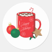 prettige feestdagen rode cacao Mok stickers (Voorkant)