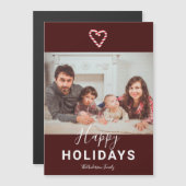 Prettige feestdagen Rode Candy Cane Family Foto Mo (Voorkant / Achterkant)