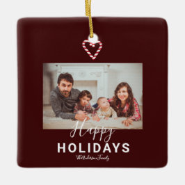 Prettige feestdagen Rode Candy Cane Kerstmis Minim Keramisch Ornament