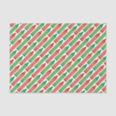 prettige feestdagen Rode en Groene Crayons Tissuepapier (Voorkant)