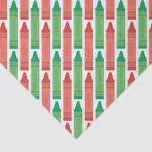 prettige feestdagen Rode en Groene Crayons Tissuepapier (Detail)