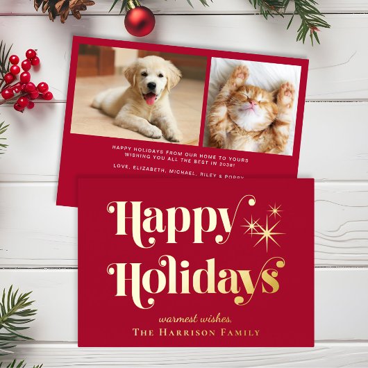 Prettige feestdagen Rode foto Kerstmis