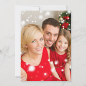 Prettige feestdagen Rode Gouden Boom Foto Feestdagenkaart (Achterkant)