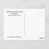 Prettige feestdagen Rode gouden kerst Briefkaart (Achterkant)