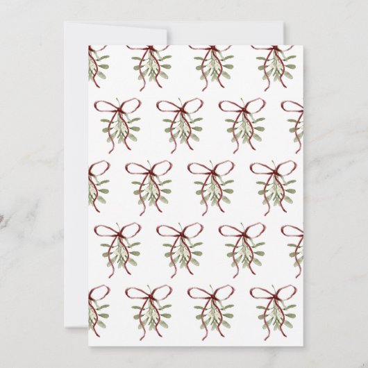 Prettige feestdagen Rode Hand Getrokken Boog Winte Kaart (Achterkant)