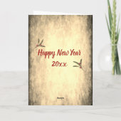  Prettige feestdagen rode kalligrafie (Achterkant)