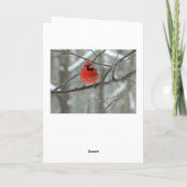 prettige feestdagen (rode kardinaal) kaart (Achterkant)