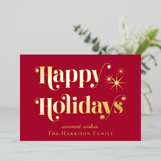 Prettige feestdagen Rode kerst (Staand Voorkant)