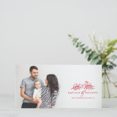 PRETTIGE FEESTDAGEN RODE kerstfotokaart Feestdagenkaart (Staand voorkant)