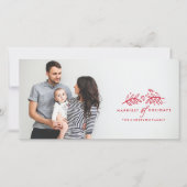 PRETTIGE FEESTDAGEN RODE kerstfotokaart Feestdagenkaart (Voorkant)