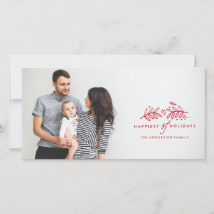 PRETTIGE FEESTDAGEN RODE kerstfotokaart Feestdagenkaart