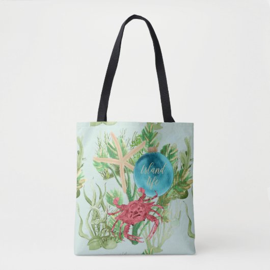 Prettige feestdagen Rode Krab Kust Tote Bag (Voorkant)