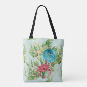 Prettige feestdagen Rode Krab Kust Tote Bag (Achterkant)