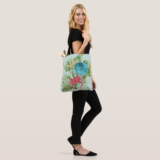 Prettige feestdagen Rode Krab Kust Tote Bag (Op model)