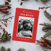 Prettige feestdagen €? | Rode minimalistische kers