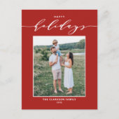 Prettige feestdagen Rode Moderne Mix Typografie (Voorkant)