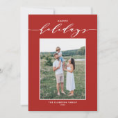 Prettige feestdagen Rode Moderne Mix Typografie Feestdagenkaart (Voorkant)