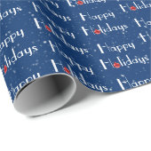 prettige feestdagen Rode Ornamenten Cadeaupapier (Rol Hoek)