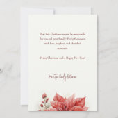 Prettige feestdagen Rode pointstitias Feestdagenkaart (Achterkant)