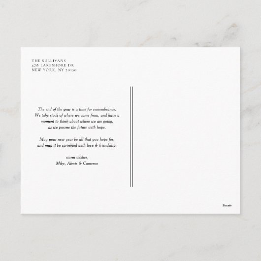 Prettige feestdagen Rode Retro Typografie (Achterkant)