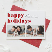 Prettige feestdagen Rode Retro Typografie