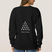 Prettige feestdagen rode sneeuw sterren boom trui (Achterkant)