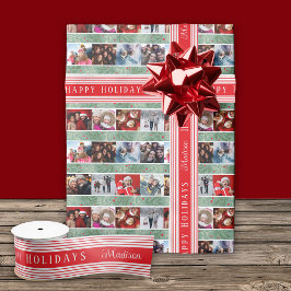 Prettige feestdagen Rode streep Satijnen Lint