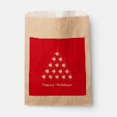 prettige feestdagen rode witte sneeuwstroop bedankzakje (Voorkant)