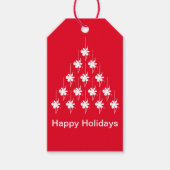 prettige feestdagen rode witte sneeuwstroop cadeaulabel (Voorkant)