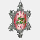 Prettige feestdagen Rode witte strepen Decoratie (Links)
