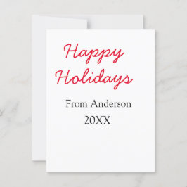 Prettige feestdagen Rode zwarte liefde familienaam Briefkaart