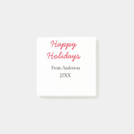 Prettige feestdagen Rode zwarte liefde familienaam Post-it® Notes