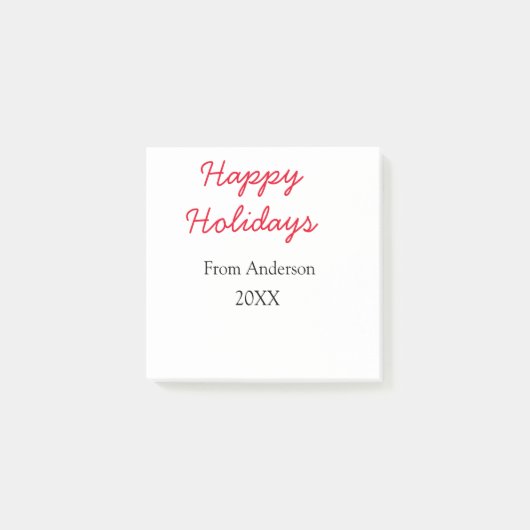 Prettige feestdagen Rode zwarte liefde familienaam Post-it® Notes (Voorkant)