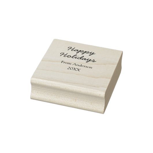 Prettige feestdagen Rode zwarte liefde familienaam Rubberstempel (Stempel)