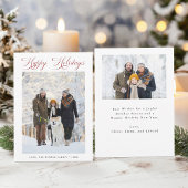 Prettige feestdagen Romantisch rood schrift Feestdagenkaart