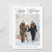 Prettige feestdagen Romantisch script Feestdagenkaart (Voorkant)