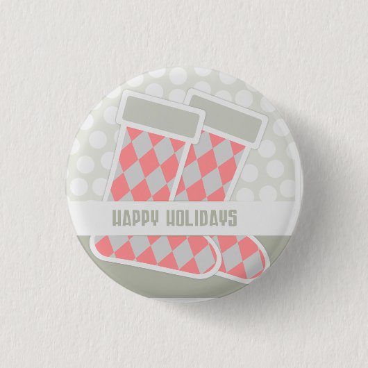 prettige feestdagen ronde button 3,2 cm (Voorkant)