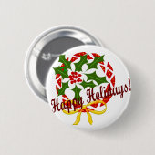 prettige feestdagen ronde button 5,7 cm (Voorkant /achterkant)