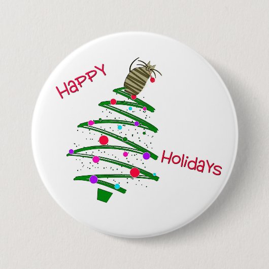 prettige feestdagen ronde button 7,6 cm (Voorkant)